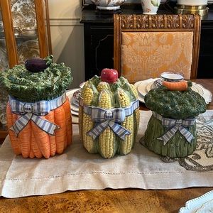 Fitz & Floyd 3 Piece Canister Set